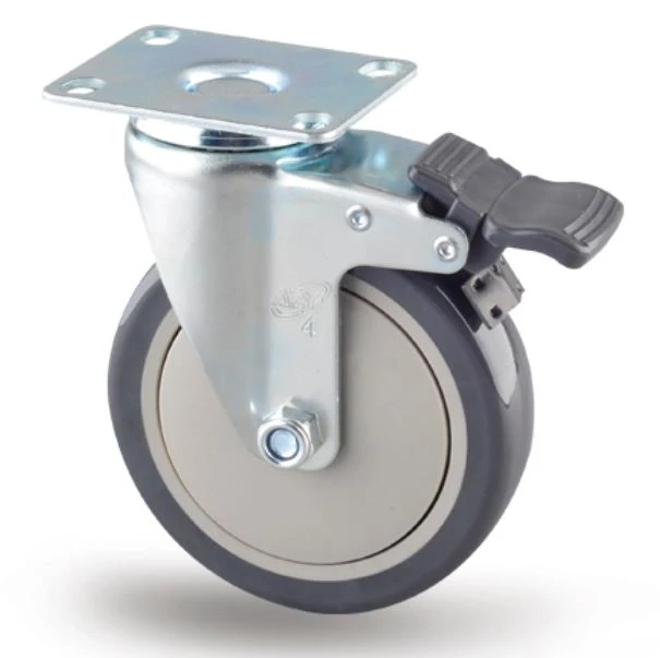 4 Inch Pu on PP casters Swivel with Brake